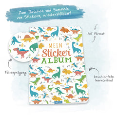 Trötsch Verlag - Livres - Mon album de stickers Dino - Thème dinosaure - 3 Ans+