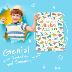 Trötsch Verlag - Livres - Mon album de stickers Dino - Thème dinosaure - 3 Ans+
