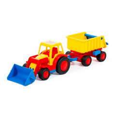 WADER - Basics Tractor with Shovel and Trailer - Play Vehicles