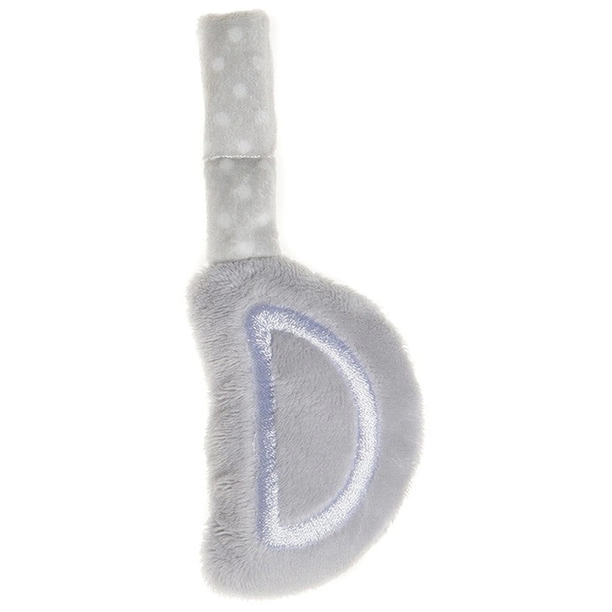 Soft grey plush letter "D" with a subtle decorative outline, designed for children's creative and educational play.