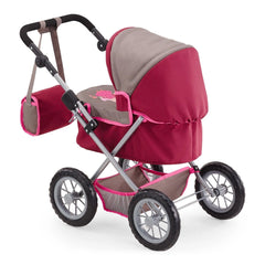 BAYER DESIGN - Dolls Pram Trendy Red Gray - Dolls Playsets Toy Figures