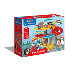 Baby-Clementoni - Station de Pompiers - Sets de Voitures de Course et de Pistes