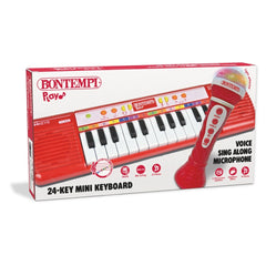 Bontempi - ensemble de clavier électronique 24 touches et microphone - Instruments de musique éducatifs - 3+ ans