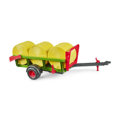 Bruder - Véhicules jouets - Remorque de collecte de balles rondes avec 3 balles - 3 Ans+ - Plastique durable