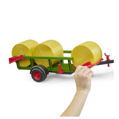 Bruder - Véhicules jouets - Remorque de collecte de balles rondes avec 3 balles - 3 Ans+ - Plastique durable