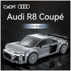 Cada - Bricks 1:24 Audi R8 Coupe C55027W Argent - Jouets de Construction