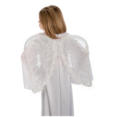 Carnival Toys - Enchanting White Angel Wings 50 X 46 Cm For Imaginative Play - Pretend Professions And Role Playing