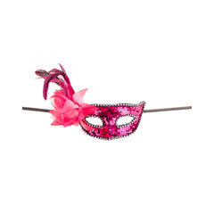 Carnival Toys - Fuchsia Half Face Venetian Mask For Creative Dress Up Fun - Pretend Professions And Role Playing