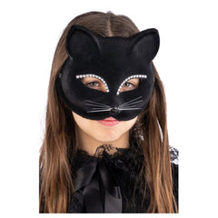 Carnival Toys - Jeux d'imitation - Masque de chat en velours - Noir - 6 Ans+