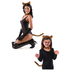 Carnival Toys - Tiger Disguise Set With Headband Ears Tail For Fun Dress Up Play - Pretend Professions And Role Playing