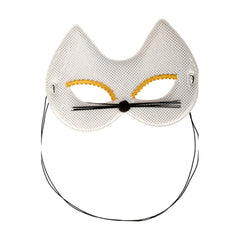 Masque en Tissu Chat Blanc pour Enfants - Parfait pour les Costumes et le Jeu Imaginatif - Professions Imaginaires et Jeux de Rôle