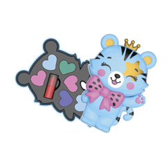 Clementoni Crazy Chic - Roar & Shine Make-Up Set for Kids Ages 6 Years+ - Kawaii Tiger-Themed Travel Cosmetic Palette with Eyeshadows, Lipstick and Applicator
