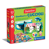 Clementoni - Genitori et Cuccioli Jouets Éducatifs - Édition Italienne
