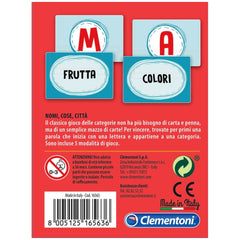 Clementoni - Jeux de cartes Nomi Cose Città - Édition italienne