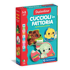 Clementoni - Sapientino-Montessori-Cuccioli-à-la-Ferme-Jouets-Éducatifs