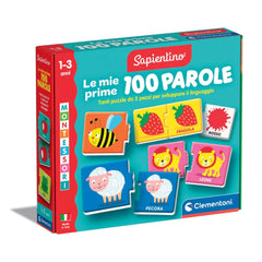 Clementoni - Sapientino - Montessori - Mes 100 premiers mots - Jouets éducatifs