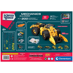 Clementoni Scienza E Gioco Build - Mechanics Build 10 Models - Bulldozer Construction Set Toys