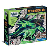 Clementoni Scienza E Gioco Lab - Archeogiocando - 2 En 1 Ptérodactyle Et Vélociraptor Jouets Playsets Lumineux Dans Le Noir