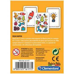 Clementoni - Vedo Doppio Jeux de Cartes - Édition Italienne