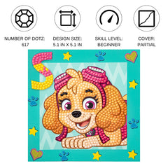 DIAMOND DOTZ - DOTZIES PAW PATROL Skye Peinture Diamant - Arts et Artisanat