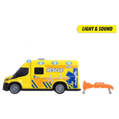 Dickie Toys - Véhicules jouets - Ambulance Iveco Daily - Lumière Son - 3 Ans+