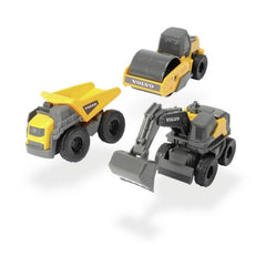 Dickie - Volvo Micro Builders Pack de 3 Véhicules de Jeu