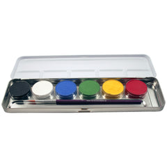 EULENSPIEGEL - Metal Palette with 6 Colors and Professional Brush - Makeup