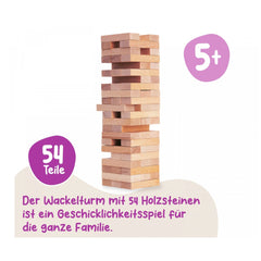 Eichhorn - Tour de blocs en bois empilables - 54 pièces - Jeux de société - Jeux de société
