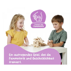 Eichhorn - Tour de blocs en bois empilables - 54 pièces - Jeux de société - Jeux de société