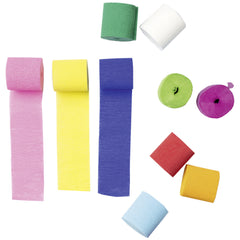 Folia - Crepe Paper 10 Ribbons Pack Multi Coloured - Arts & Crafts