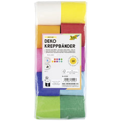 Folia - Crepe Paper 10 Ribbons Pack Multi Coloured - Arts & Crafts