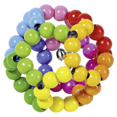 GOKI - Balle Élastique Arc-en-Ciel avec Anneau Tactile - Hochets