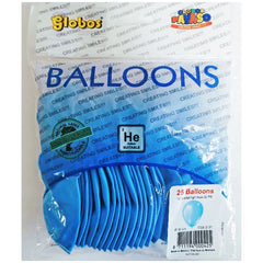 Globo - Blue Balloons 30Cm - Pack Of 25