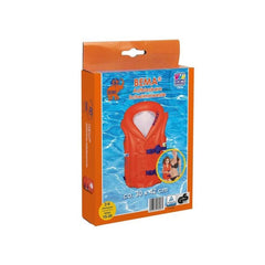 Happy People - Gilet de sauvetage gonflable Bema de 2 à 6 ans 15-30 kg Orange/Bleu 30X42 cm