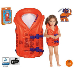 Happy People - Gilet de sauvetage gonflable Bema de 2 à 6 ans 15-30 kg Orange/Bleu 30X42 cm