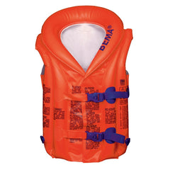 Happy People - Gilet de sauvetage gonflable Bema de 2 à 6 ans 15-30 kg Orange/Bleu 30X42 cm