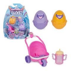 Hatchimals Alive Hatch N’ Stroll Playset avec Poussette et 2 Mini Figurines
