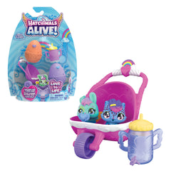 Hatchimals Alive Hatch N’ Stroll Playset avec Poussette et 2 Mini Figurines