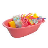 Heless - Poupées - Ensemble de baignoire 15 pièces - Jeux d'imitation - 3 Ans+