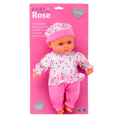 Johntoy - Poupée Bébé Rose 30 Cm Avec Sons - Poupées, Ensembles de Jeu & Figurines