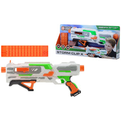 Johntoy - Tack Pro Storm Clip X avec 2 clips et 24 fléchettes 50 cm - Équipement de jeu en extérieur