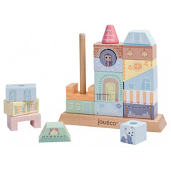 Johntoy - Les Maisons Empilables de la Famille Wildies - Jouets de Tri et d'Empilage