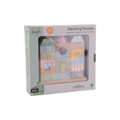 Johntoy - Les Maisons Empilables de la Famille Wildies - Jouets de Tri et d'Empilage