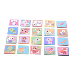 Johntoy - La Famille Wooden Wildies Memo Spel - Jeux de Cartes