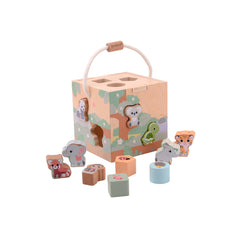 Johntoy - The Wooden Wildies Family Shape Sorter - Baby Activity Toys