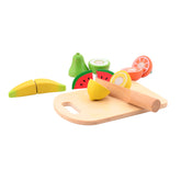 Johntoy - Wooden Cutting Fruit - Pretend Professions & Role Playing