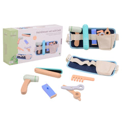 Johntoy - Ensemble de coiffeur en bois avec ceinture - Professions fictives et jeux de rôle