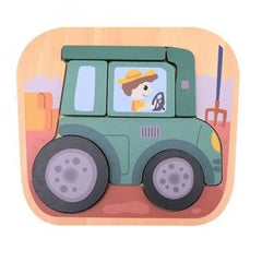 Joueco - Mini Puzzle en Bois de Ferme - Puzzles