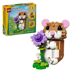 LEGO - Creator 3 in 1 - Cute Hamster with a Flower - Construction Set Toys - 31376