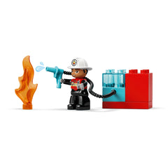 LEGO - Camion de pompier DUPLO avec tuyau et pompier - Jouets de construction
